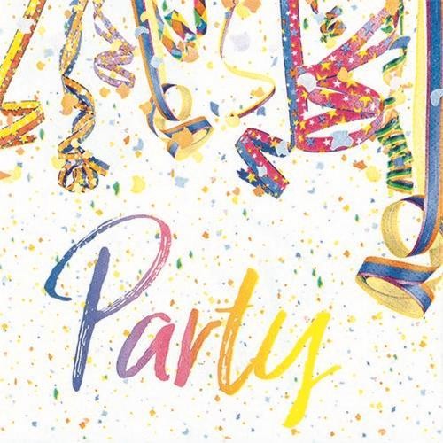 20 Servietten Colourful Party - Bunte Party mit Luftschlangen 33x33cm