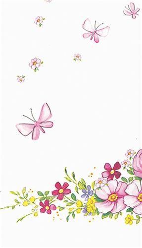 Mitteldecke Cute Flowers - Hübsche Blumen 80x80cm