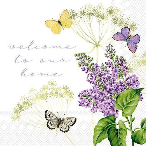 20 Napkins Fiona lilac - Welcome home in nature 33x33cm