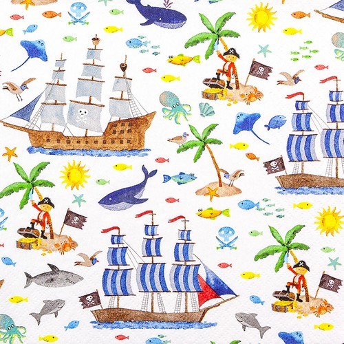 20 napkins Pirates - All about pirate life 33x33cm