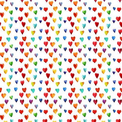 20 napkins Pride - rain of hearts colorful 33x33cm